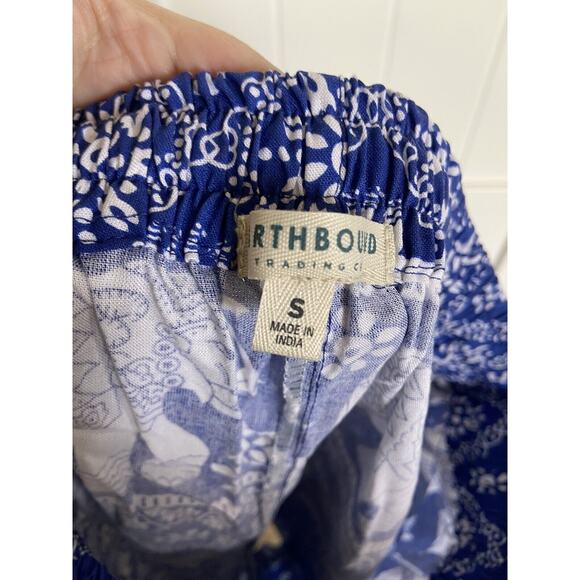 Earthbound Trading Co Mens Shorts Sz S Blue House Elephant Drawstring - Picture 6 of 8